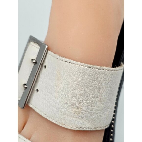 Sorel Women's White Leather Roaming Buckle Strap Slide Sandals Sz 7 2313 - Picture 8 of 16